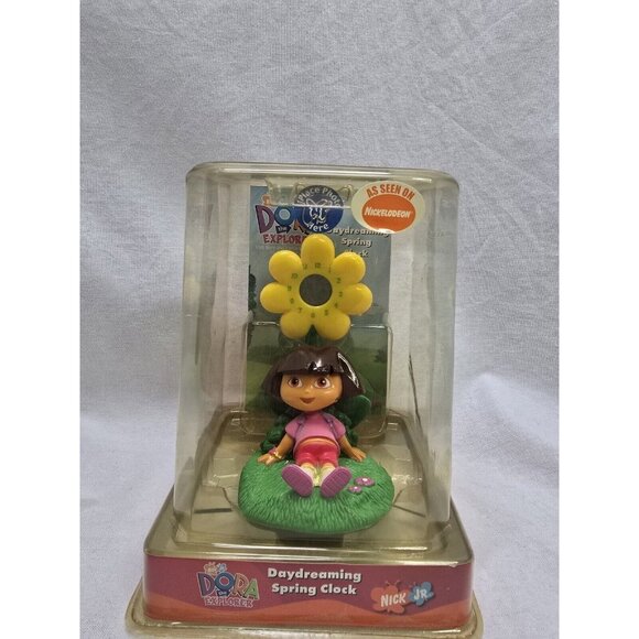 Nickelodeon Other - 2003 Dora The Explorer Daydreaming Spring Clock & Picture/Memo Holder Flower NEW